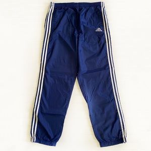 Adidas 3 Stripes Track Pants in Blue Jogger Athletic Wear Size 33 Waist